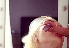 she removes condom lets me cum inside deepthroat cowgirl