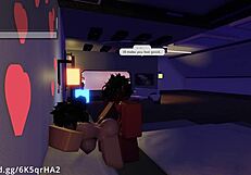 Demon slams into a hot fan with hardcore missionary fucking on Roblox