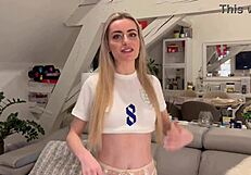 Emily Belle's intense anal DP and facial extravaganza
