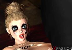 Blonde whore craves black cock in doggystyle.