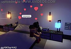 Demon slams into a hot fan with hardcore missionary fucking on Roblox