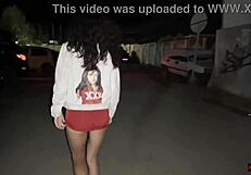 OMG, two girlfriends peeing together by a car in public lot, so daring!