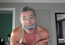 Hotel maid caught in encasement for rough quickie fun