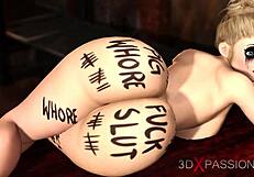 Blonde whore craves black cock in doggystyle.