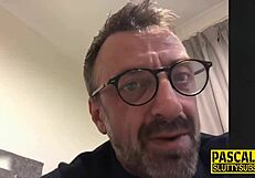 submissive milf with big tits gets toyed and banged in group bdsm