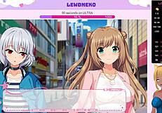 Vtuber LewdNeko With Huge Tits Plays Lewd Idol Game