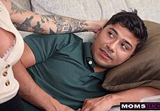 Sexy milf kathryn mae teaches stepson hardcore fucking