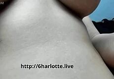 big ass blonde shows wet cameltoe on webcam