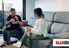 Fan meets sexy European teen on Tinder, licks her pussy, then fucks her hard