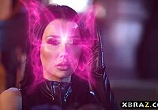 xmen parody where magneto dominates psylocke's huge tits