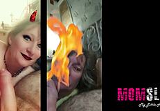 plays like a young slut sucking