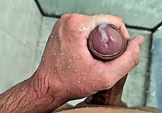 Young gay neighbor invites you to drink his milk in homemade solo