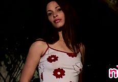 outdoor lesbian striptease