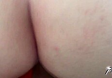 Fat girl gets cum on ass in hardcore POV sex