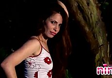 outdoor lesbian striptease