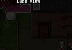 Watching a porn movie with a busty MILF in hentai zombie retreat part 5