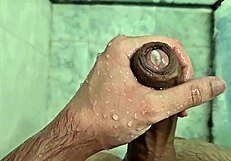 Young gay neighbor invites you to drink his milk in homemade solo