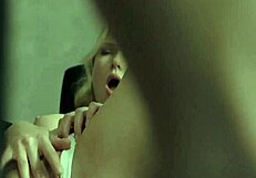 young teen's pussy fingered in twisted solo game, riding fantasies