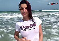 walking naked after tasty sex on southern beaches