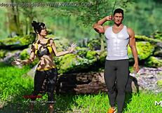 look at bikini girls tanning at e3 11