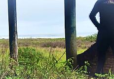 Milf surprised by outdoor encounter with big guy