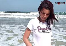 walking naked after tasty sex on southern beaches