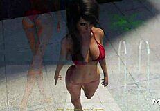 look at bikini girls tanning at e3 11