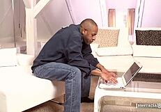 Angel Wicky Sucks Big Black Monster Cock For Cum!