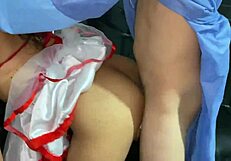 I fuck my brother-in-law without condom, he breaks my big ass in close-up