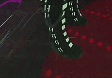 In the virtual world of vrchat, a dancer performs an energetic pole routine.