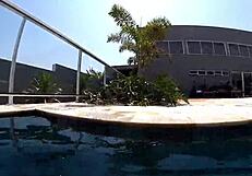 married woman fucks unknown employee in pool!