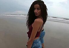 Manoella Fernandes Strips Naked on Itanhaém Beach for Public Show