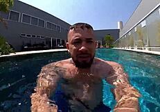 married woman fucks unknown employee in pool!