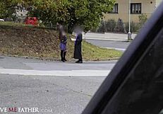 Deviante - Lost Russian girl gets rough hard fuck in van on New Year's Eve