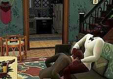 In this gay hentai threesome, big black cocks penetrate tight asses in intense anal group sex