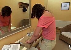 teen akasha cullen craves delivery guy's cock and cum