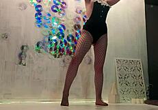 Passionate beauty masturbates to crazy orgasm after christmass photoshoot