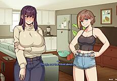 Big Tits Futa and Sexy Bestie in Hentai Gameplay with Toys