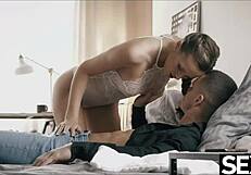 I watch this gorgeous naked couple licking and fucking wildly