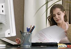 Annoying homework leads to hardcore anal fuck for college girl