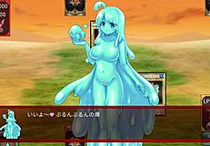 Intense succubus duel vs slime succubus in hentai game