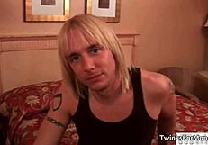Cute Blonde Twink Feels Deep Emotions During Hardcore Gay Blowjob And Sex