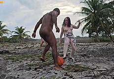 Beautiful amateur gets a big black cock in her 1on1 action