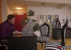 Wow, busty spex lesbian, you’re getting eaten out so good right now!