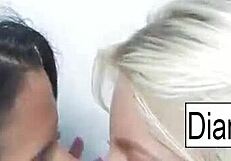 diamond and britney amber lesbian oral on white