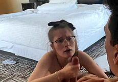 Huge Tit Brunette Devours Huge Cock