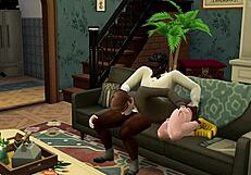 In this gay hentai threesome, big black cocks penetrate tight asses in intense anal group sex