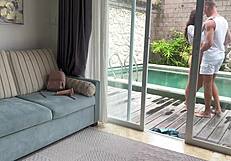 i caught my babysitter with a dildo and couldn't resist screwing her while wife was away