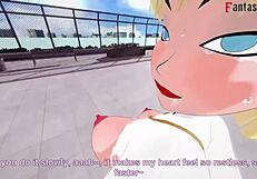 Power Girl Teasingly Fucks Two Super Men in Fantasy