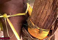 Mature fucks huge cock with cucumber toy!